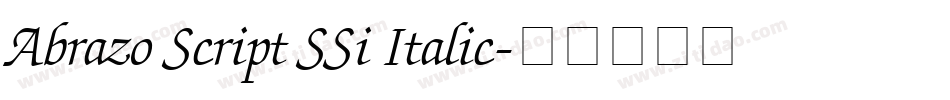 Abrazo Script SSi Italic字体转换